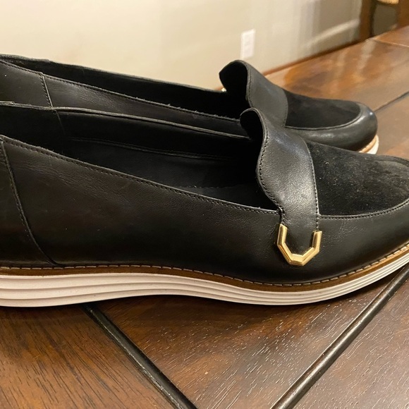 Cole Haan Women's Original Grand C Buckle Black Leather Loafer - Picture 4 of 5